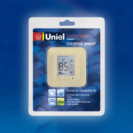 The switch with a lamp brightness regulator and a shutdown timer. Touchpad