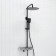 The shower system Wasserkraft A114.160.130.cb Thermo, tropical shower, thermostat, black/chrome 101151