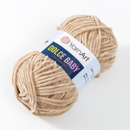 Yarn "Dolce Baby" 100% micropoliester 85m/50 g (747 beige)-1