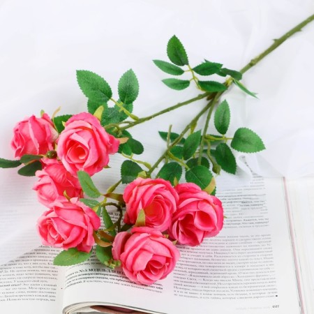 Artificial flowers "Septima Rose" 5x65 cm, bright pink