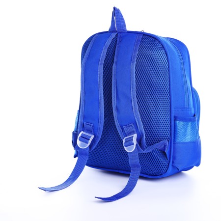 Baby backpack on lightning, 3 outer pockets, blue/yellow color-2