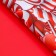Paper packaging glossy, bilateral "Labyrinth", red, 50 x 70 cm