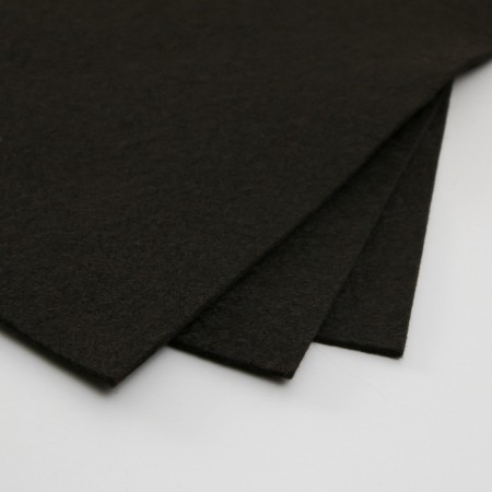 A set of soft felt "Astra" (3 pcs) black, 3 mm, 400 gr. 20x30 cm-2