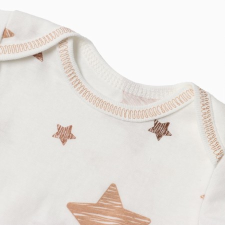 Body Bloom Baby Stars with DL. Sleeve, p. 62 cm, milk-1