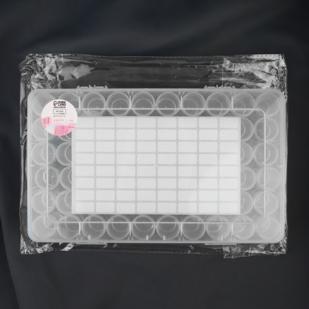 A set of jars for needlework, 60 pcs, d = 2.5 × 4.8 cm, in a container, 28 × 17 × 5.5 cm, the color is transparent-3