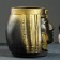 Pot - Organizer "Cleopatra" black with gold, 1.6l/ 16x17x16cm