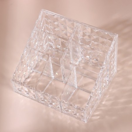 Organizer for storage, 7 sections, 14.7 × 10 × 12.3 cm, in a cardboard box, color transparent color-4