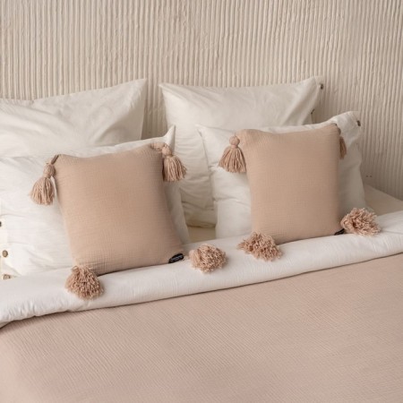 Shifu bedspread, size 220x240 cm, beige color-2