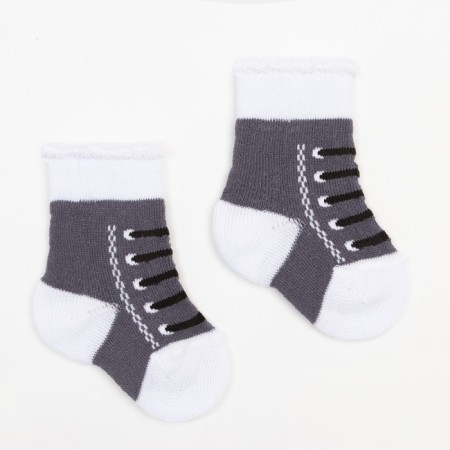 Noski children's terry, gray color, size 6