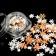 Sequins for the decor "Snowball", silver/copper color