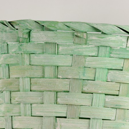Wicker basket, 21x15x10xh38cm, green, bamboo-3