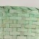 Wicker basket, 21x15x10xh38cm, green, bamboo