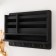 Decorative wood hooks with pocket and shelf "Black" 10.5x28x18 cm
