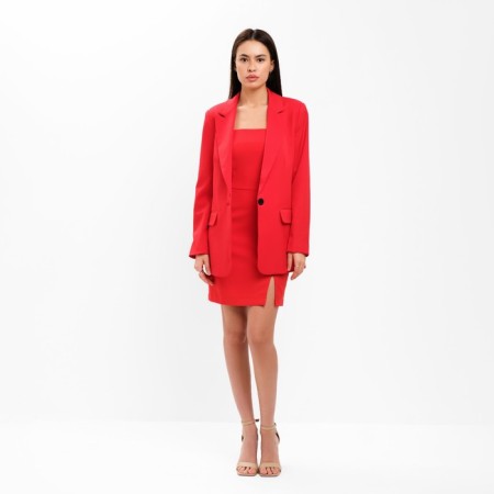 Jacket female single -breasted mist p. 50, red