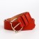 Children's belt, width 3 cm, screw, buckle metal, redhead red