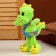 Soft toy "Dragosh", in slippers, 22 cm, green color