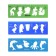 Set of stencils 3 pcs. Calligrata, 5 birds of bird/sea/animals +ruler 20cm