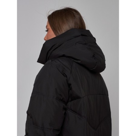 Coat insulated winter female, size 42, black color-18