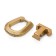 Cappio Earring, aluminum, gold-color pen.
