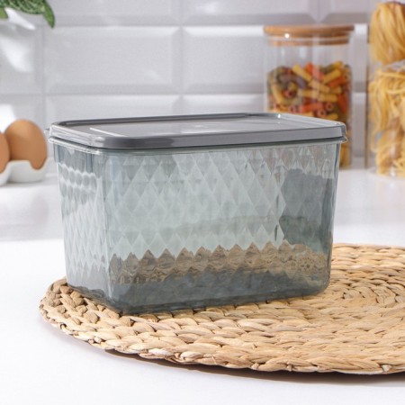 Container for freezing and storage of products "Crystal", 1.7 l, 18 × 12.5 × 11 cm, color black-2
