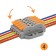 Terminal of QMS 222-425p Passing 5 poles, with an mounting platform (0.08-4 mm²), gray (20 pcs.