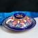 The pancake of Rishtan ceramics "Flowers", 26 cm, blue