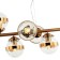 Suspended chandelier SOGNO 9XE27 40W, size 120x39.5x38-150 cm, bronze color