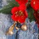 Decor "Winter Charm" Flowers of Berries leaves, 16 cm