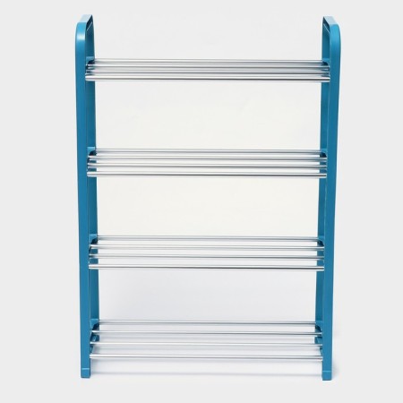 Shoe -shoe Dolyana, 4 tiers, 42 × 19 × 59 cm, blue color-4