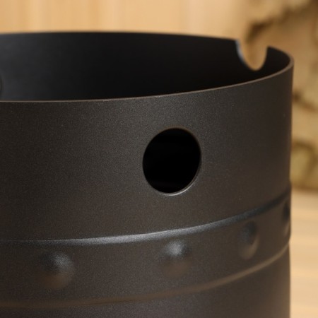 Set for bath 2 in 1: bucket 5l and bucket, powder coating, black v-b125-4