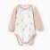 Body with a long sleeve, beige color/hares, height 68