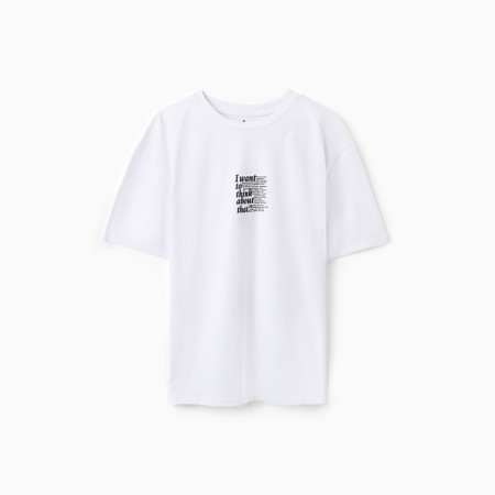 T-shirt female, white color, size One size (42-46)-1