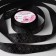 Satin tape with embossing "Geometry", 25 mm × 18 ± 1 m, black color/silver No. 039
