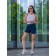 Women's shorts ise, size 46 cm, dark blue color, white
