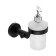 Soap dispenser accoona, wall -mounted, black color, brass