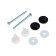 Set with side eyeliner "Ani Plast" WC8010, 1/2 ", plastic, white button