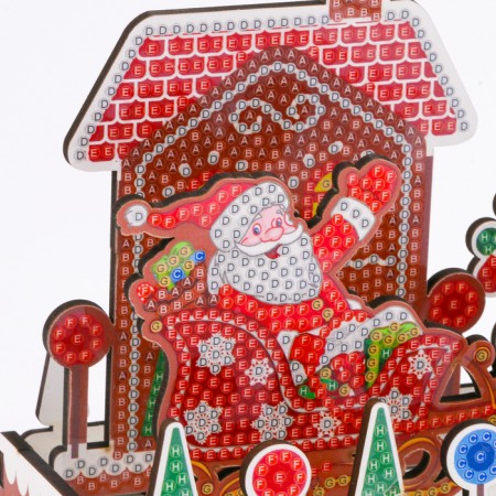 Diamond embroidery "Santa Claus in the harness" Interior decor-2
