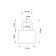 Hinged castle, type 1, 42x90 mm, 3 keys