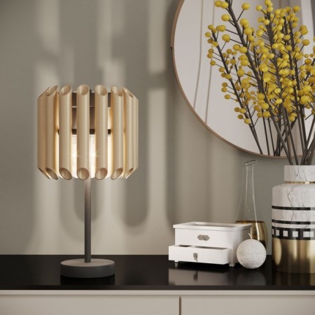 Board lamp with a metal coat Castellie, 60W, E14, 22x22x42 cm-1