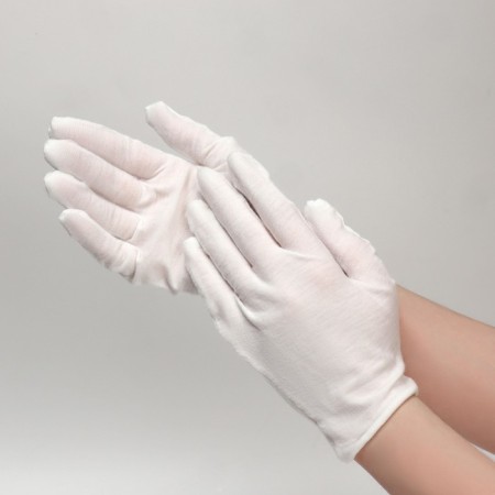Cotton gloves, size m, steam, in a cardboard box, white color-2
