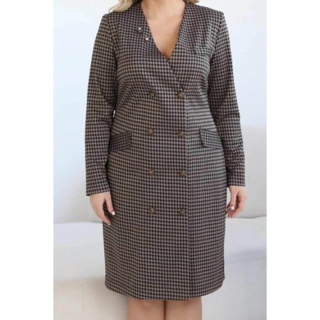 Female dress, size 52, beige color-11