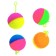 Light ball, 6 cm, with an elastic band, color mix