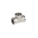 Zein tee, 1/2 ", internal carving, nickelized brass