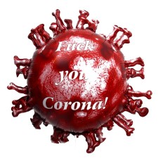 Шар фольгированный 25" «Красный вирус»