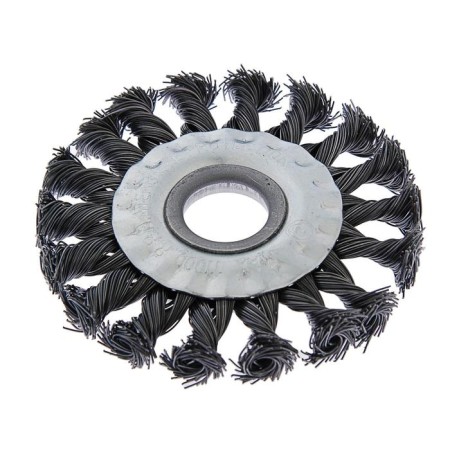 Metal brush for ushm tundra, twisted wire, flat, landing 22 mm, 100 mm