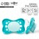 Orthodontic dummy nipple, silicone, +0x., Biryuza color