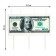 Candle in a cake on a skewer cash "100 dollars", 9.2 cm, 5 minutes, 60 g