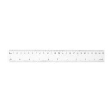 Ruler 25 cm, transparent
