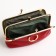 Cosmetic bag on the farmar, 2 departments, red color