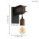 Bra Townshend 4, 1x10W E27, brown color, black